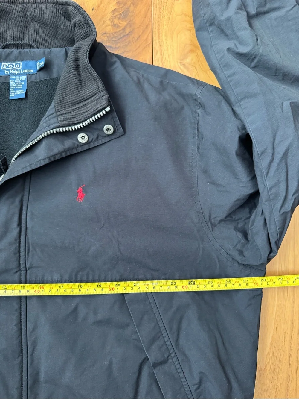 Polo Ralph Lauren Mens Fleece Lined Field Bomber Jacket Full Zip XXL Black
